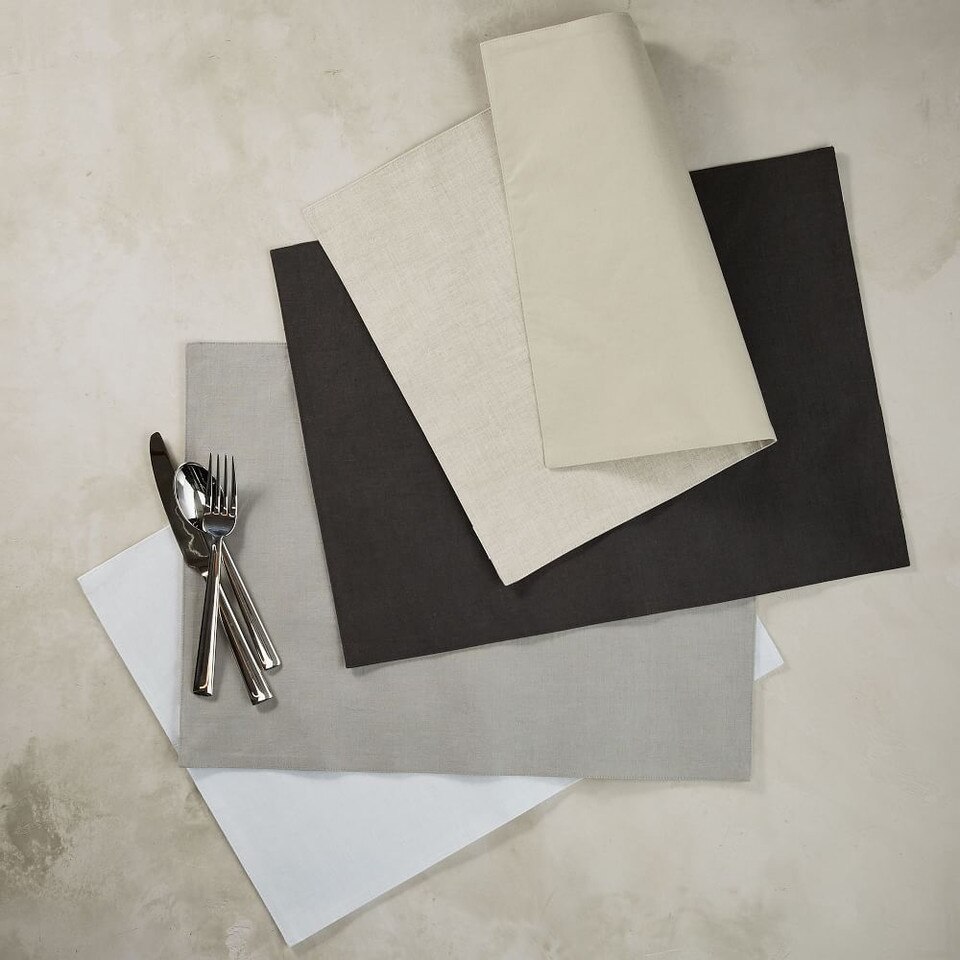 European Flax Linen Placemats (Set of 2) Lined West Elm Australia